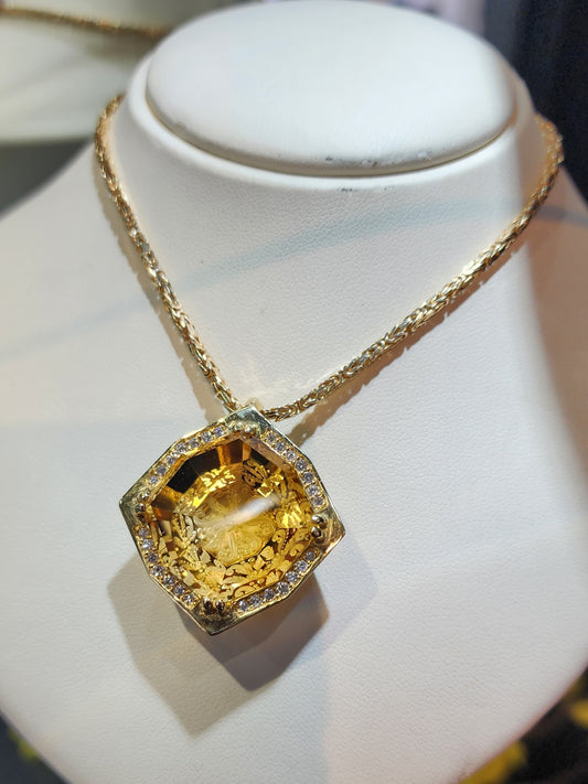 Citrine Pendant, Estate Piece