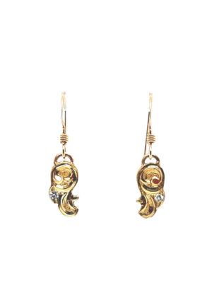 Hand Engraved Scroll Earrings
