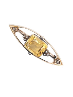 Citrine Brooch, Estate Sale