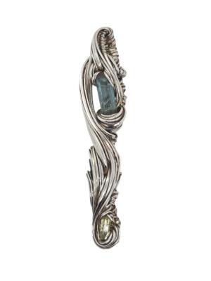 Mixed Beryl Wire Wrap Pendant