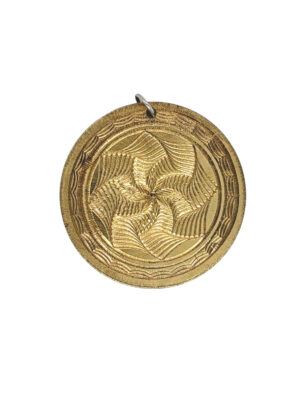 Brass Guilloche Pendant