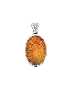 Platinum Citrine Pendant