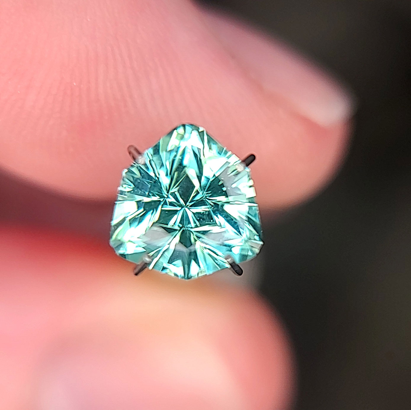 Concave Cut Green Congo Tourmaline