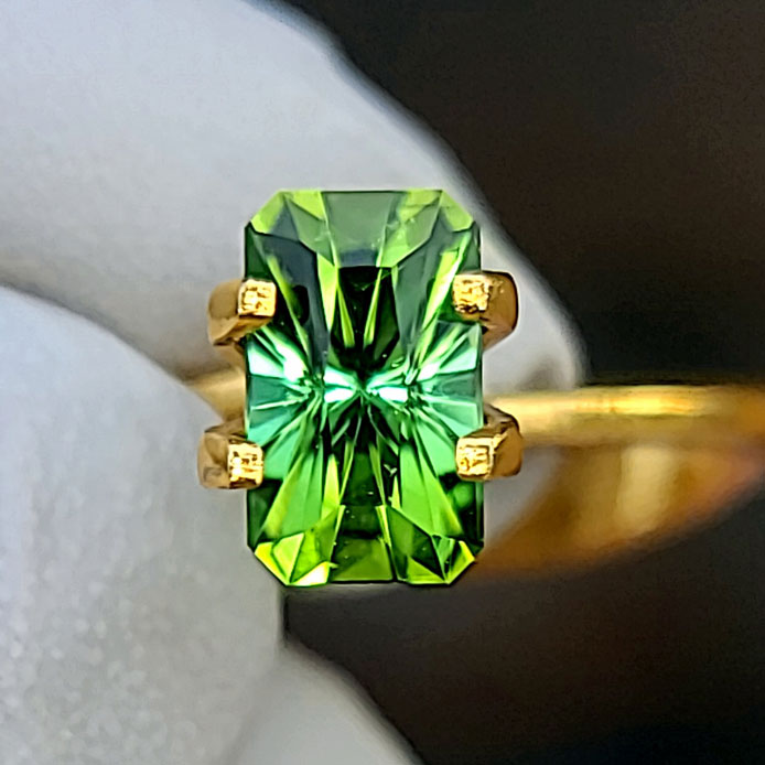 Sacred Geometry Custom Cut Havey Mine, ME Tourmaline by Steven Tyler The Designer