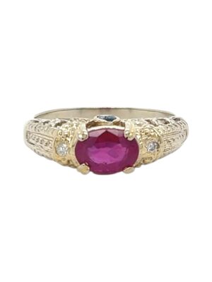Glass Filled Ruby Ring, Estate Sale