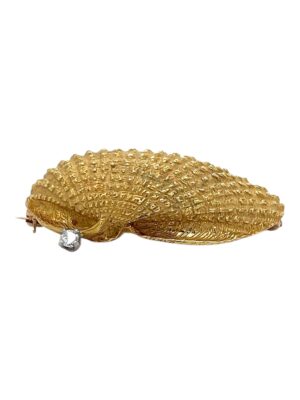 Gold Shell Pin, Estate Sale