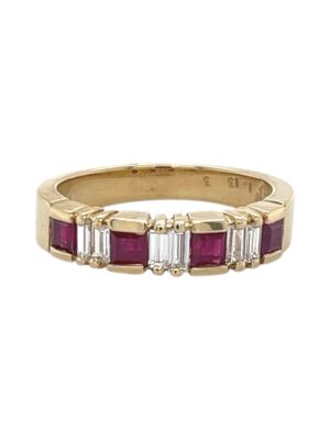 Princess Cut Ruby Band, Estate Sale