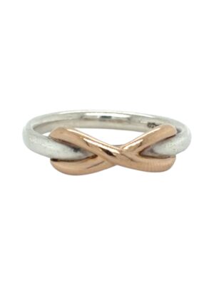 Tiffany and Co. Silver and Gold Ring, Estate Sale