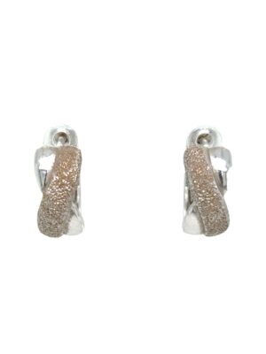 White Gold Huggie Hoops, Estate Sale