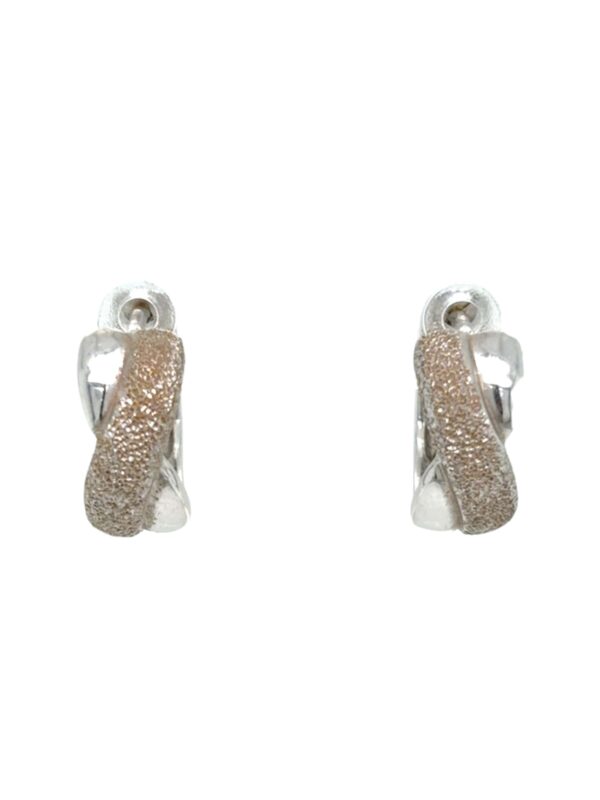 White Gold Huggie Hoops, Estate Sale