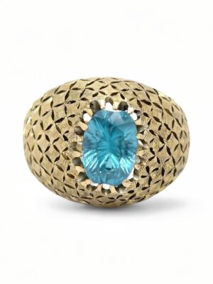 18kt Dragon Scale Zircon Ring