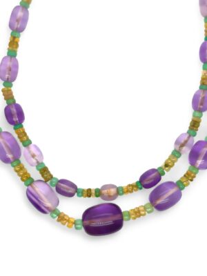 Amethyst, Citrine, Chrysoprase Dean Beads, Estate Sale