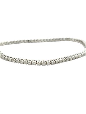 White Gold Diamond Tennis Bracelet, Estate Sale