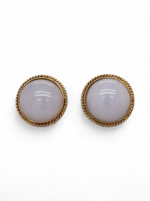 Lavender Jadeite Earrings, Estate Sale