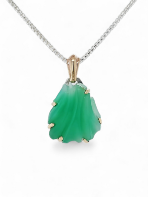 Mixed Metal Chrysoprase Pendant