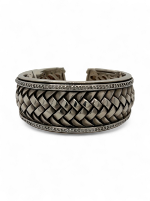 Scott Kay Silver Diamond Cuff, Estate Sale