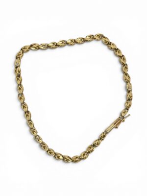 Granulated Link Gold Bracelet, Estate Sale