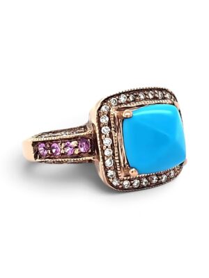 Reimagined Turquoise Pyramid Ring