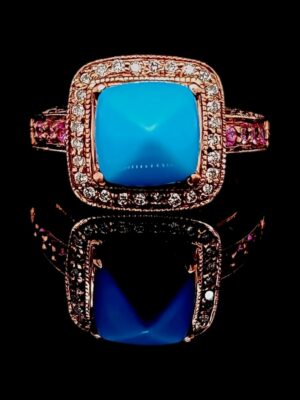 Reimagined Turquoise Pyramid Ring